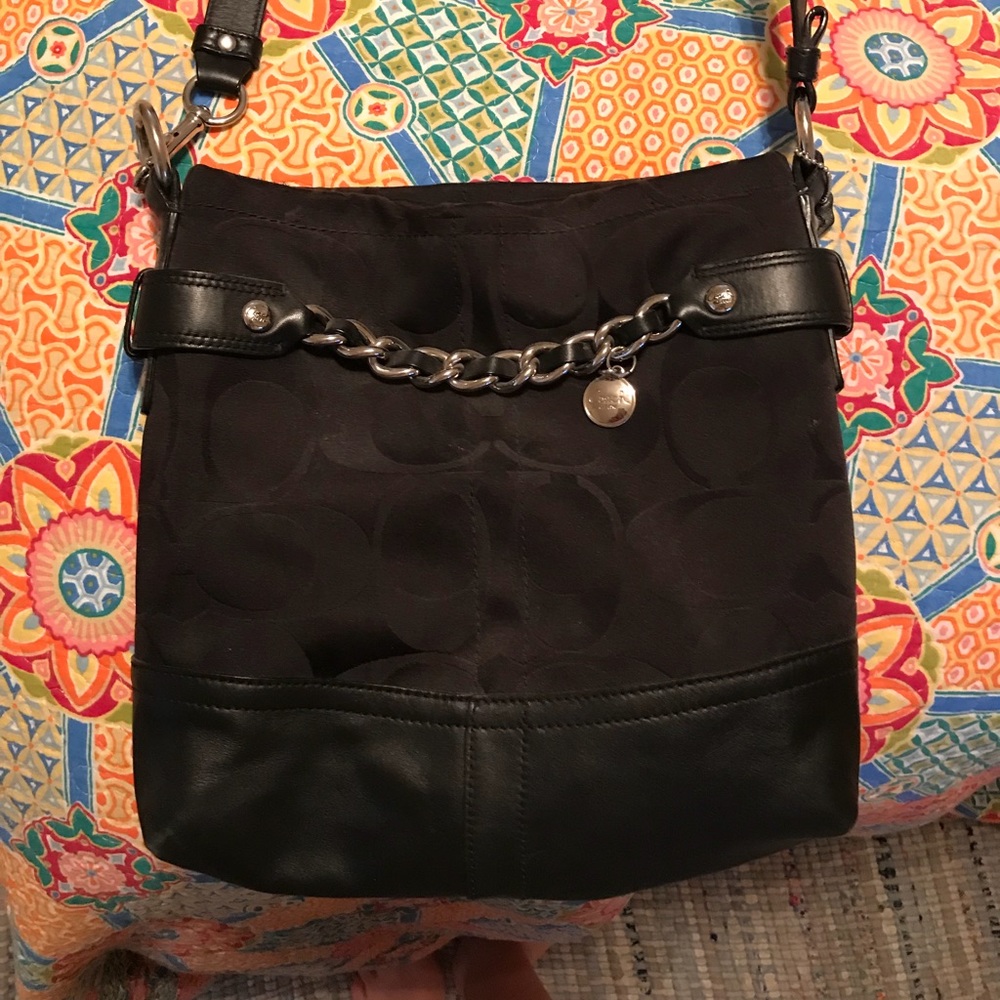 Black Coach cross body purse